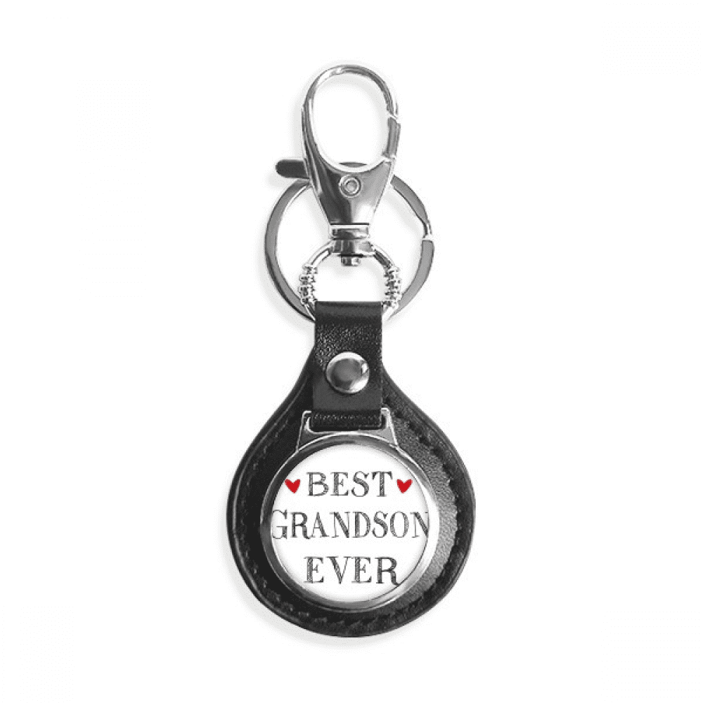 Best grandson ever Quote Relatives Key Link Chain Ring Keyholder Finder Hook Metal