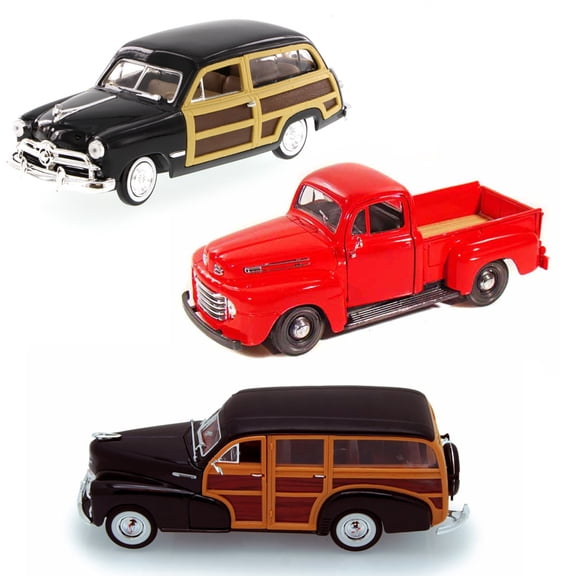 Best of 1940s Diecast Cars - Set 14 - Set of Three 1/24 Scale Diecast Model Cars