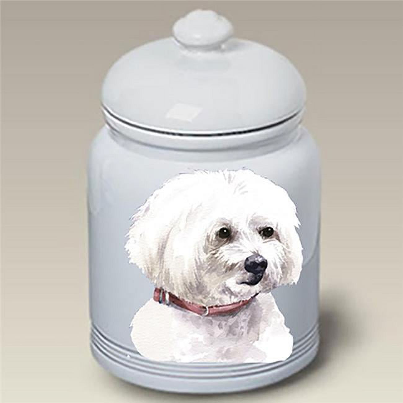 Best of Breed 230030 Maltese Stoneware Ceramic Treat Jar