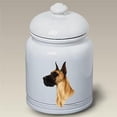 thumbnail image 1 of Best of Breed 561146 Great Dane Fawn Cropped Stoneware Ceramic Doggie Treat Jar, 1 of 1