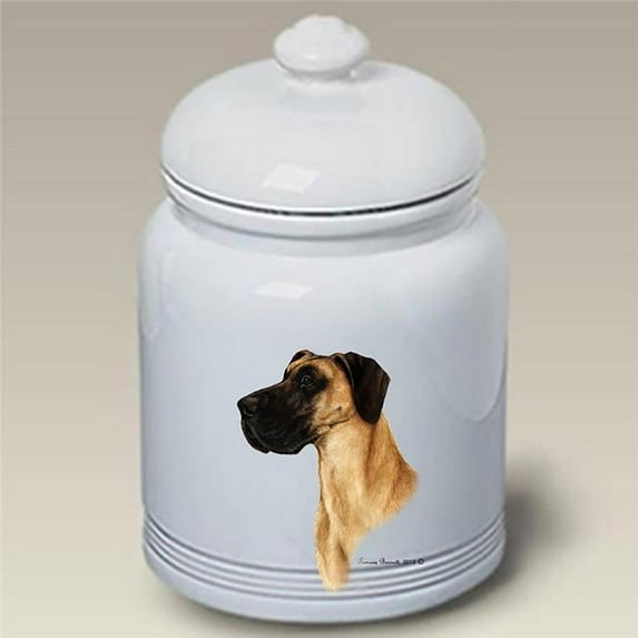 Best of Breed 561147 Great Dane Fawn Uncropped Stoneware Ceramic Doggie Treat Jar