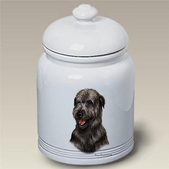 Best of Breed 561163 Irish Wolfhound Black Stoneware Ceramic Doggie Treat Jar