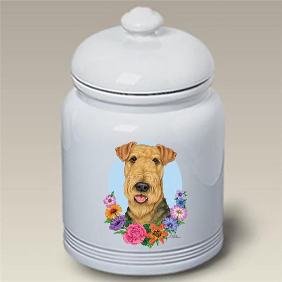Best of Breed 92027 Airedale TP Ceramic Doggie Treat Jar