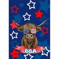 thumbnail image 1 of Best of Breed HH32808 Highland Cow Best of Breed HHS Patriotic House Flag, 1 of 1