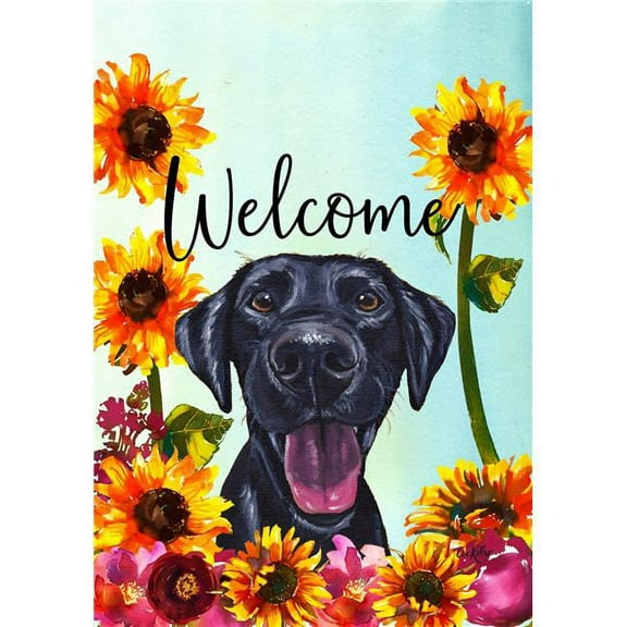Best of Breed HH630011 Labrador Best of Breed HHS Welcome Garden Flag, Black