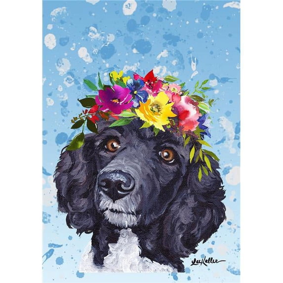 Best of Breed HH69006 Poodle Best of Breed HHS Summer Crown House Flag, Black