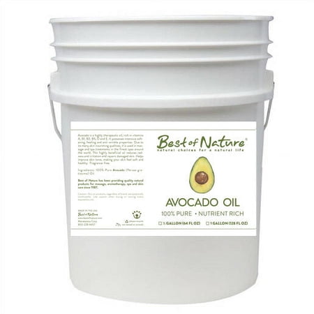 Best of Nature 100% Pure Avocado Massage & Body Oil - 5 Gallon Pail