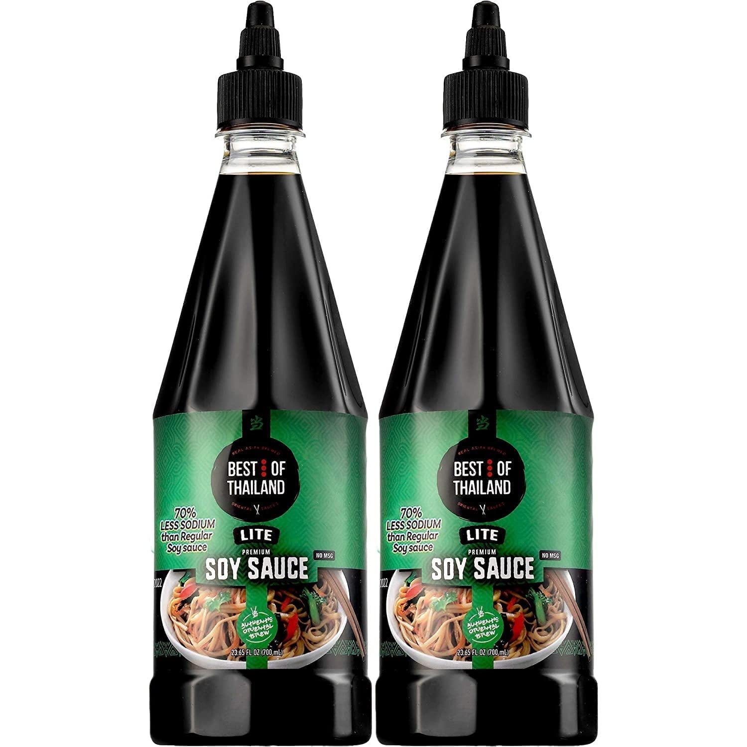 Best of Thailand Soy Sauce Pack of 2 23.6-oz Bottles Lite Soy