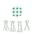 thumbnail image 1 of Best of Times 13169W2101-TWL Diamonds & Dots Bar Stools, Teal & White - Set of 4, 1 of 1