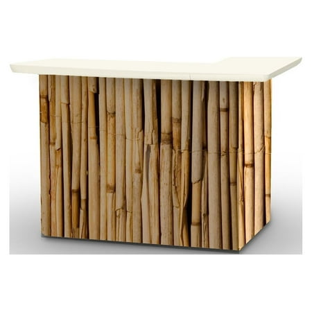 Best of Times Hawaiian Bamboo Portable Patio Bar Table
