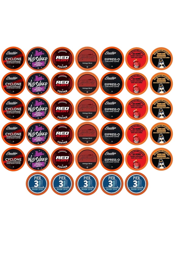 Best of the Best High Caffeine Coffee Pods for Keurig Coffee Brewer, Assorted Variety 40-Pack