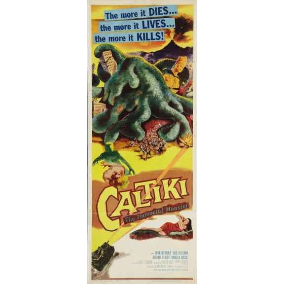 Best posters Caltiki 14x36 Insert Movie poster Color Category: Multi, Unframed, Ages: Adults, Rectangle