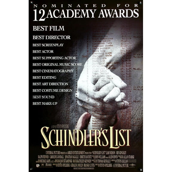 Best posters Schindlers List Movie poster 16x24 Color Category: Multi, Unframed, Ages: Adults, Rectangle