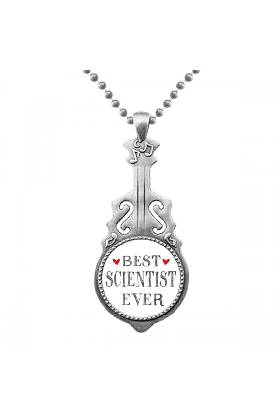 Best scientist ever Quote Profession Pendant Jewelry Music Guitar Torque Hangtag
