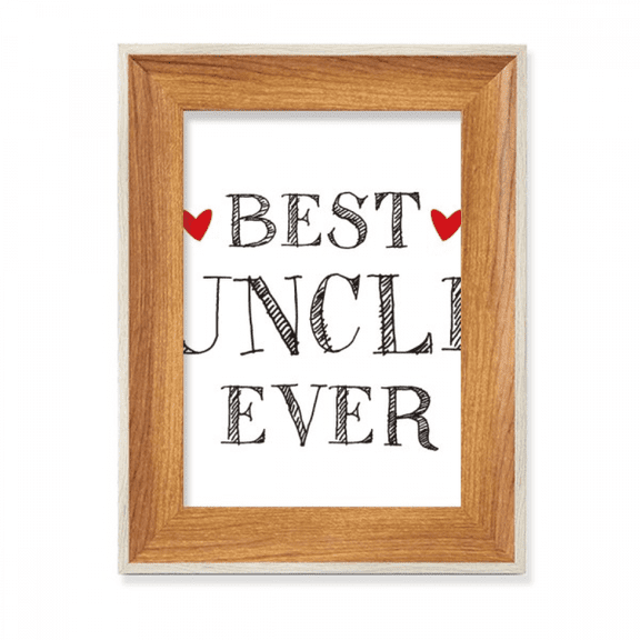 Best uncle ever Quote Heart Desktop Wooden Photo Frame Display Picture Art Painting Multiple Sets