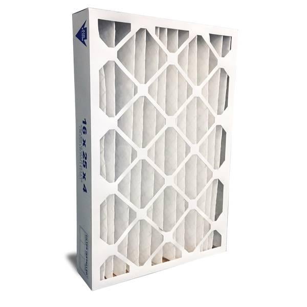 16x25x4 White Pleated Furnace Air Filter