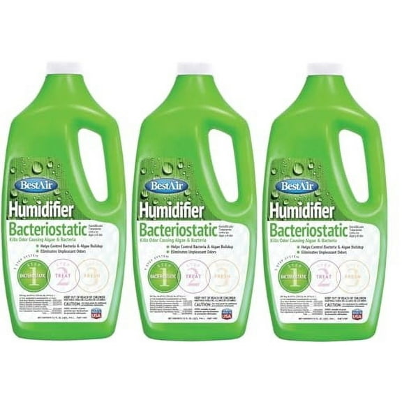 BestAir 3BT-PDQ-6 Original BT Humidifier Bacteriostatic Water Treatment, 32 fl oz, Single Pack of 3, Green