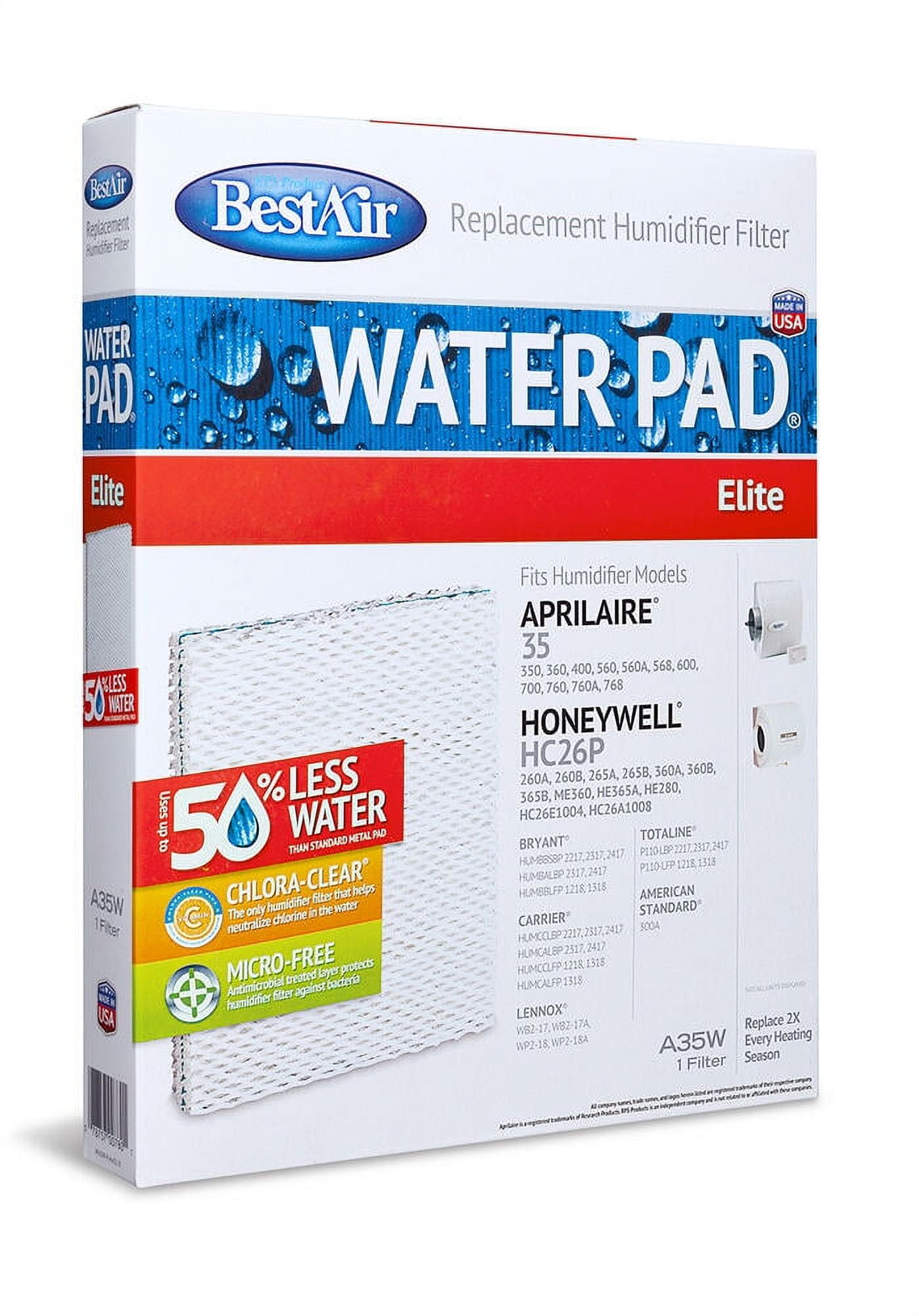 BestAir A35W Replacement Water Pad for Whole House Aprilaire Models 13.125 x 10 x 1.5