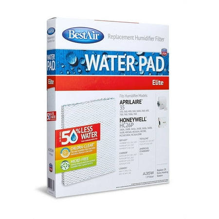 BestAir A35W Replacement Water Pad for Whole House Aprilaire Models 13.125” x 10” x 1.5”