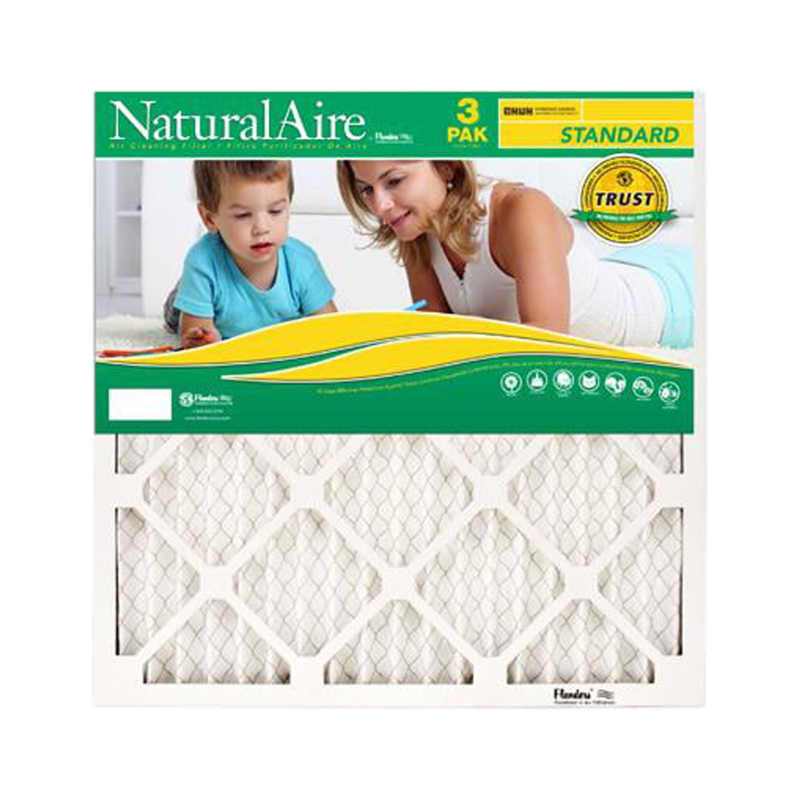 BestAir B1-2020-8-3VP4 20x20 x 1 In. Standard Pleated Air Filter, MERV 8, 90 Days, 3-Pk. - Quantity 4