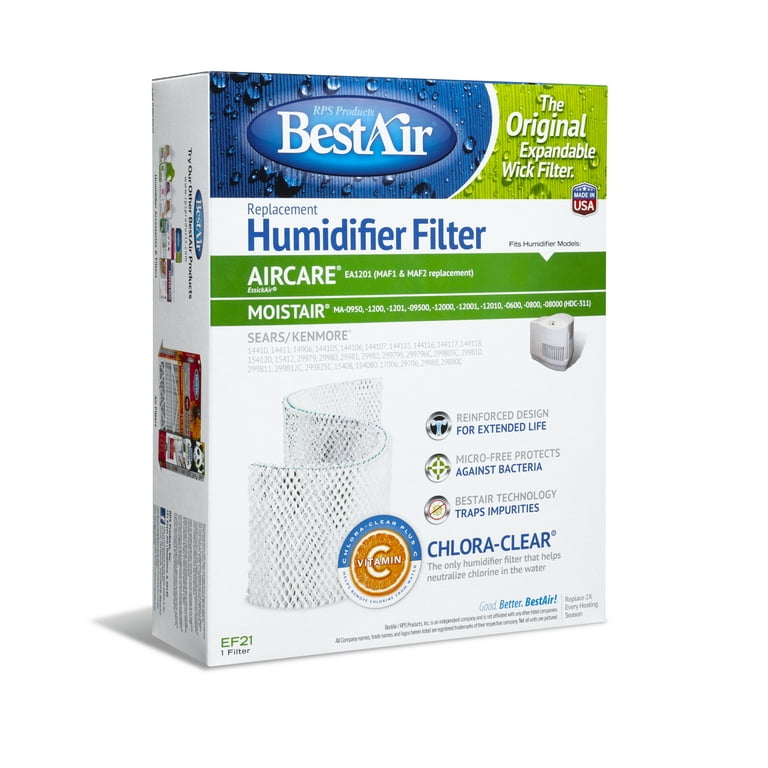 BestAir EF21 Humidifier Replacement Wick Filter for Aircare Models
