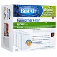 thumbnail image 1 of BestAir ES12-2 Extended Life Humidifier Replacement Paper Wick Humidifier Filter, For Emerson, Quiet Comfort & Kenmore Models, 10" x 9.4" x 6.5", 2 Pack 8 Filters, 1 of 6