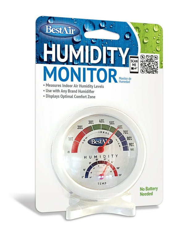 BestAir® HG050 Hygrometer, Humidistat Humidity Monitor  Wt: 0.45 lbs.