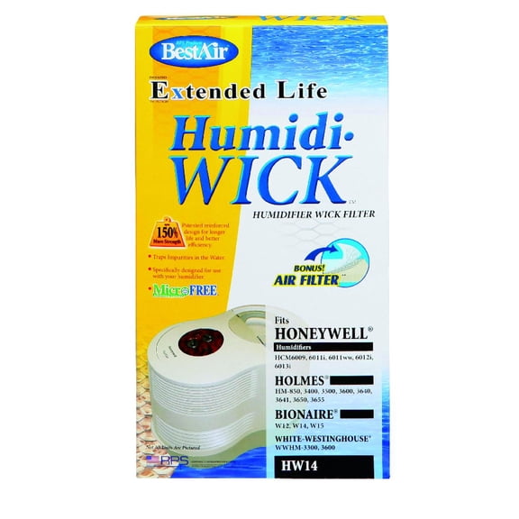 BestAir HW14 Humidifier Replacement Wick Filter for Honeywell models 7.9" x 3.1" x 14"
