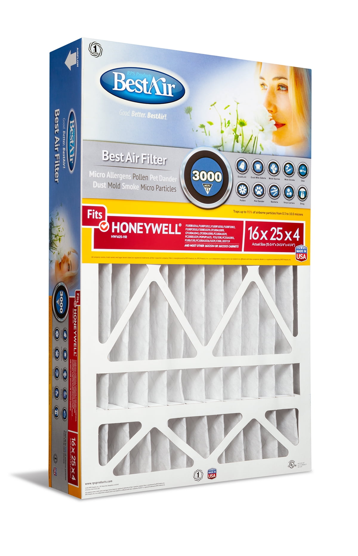 Honeywell furnace filters 16x25x4 discount