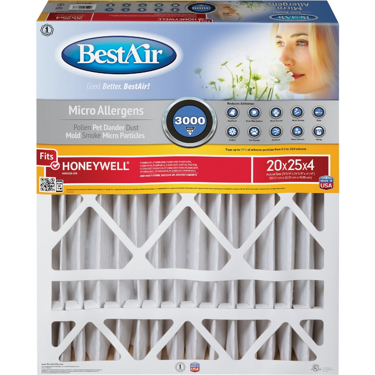 BestAir AC Furnace Air Filter