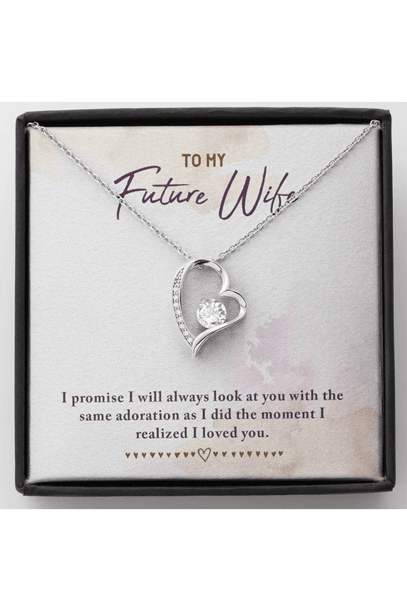 BestFor Fiance - Necklace, White Forever Love Necklace