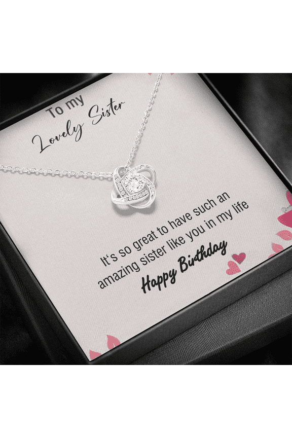 BestFor Sister Birthday - Pendant (ONLY FOR ROSE GOLD VARIANT), Gold Love Knot Necklace