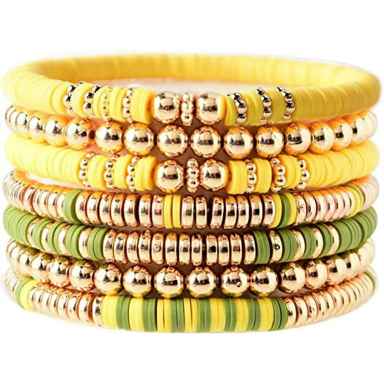 Yellow Crystal Bracelets, Handmade String Bracelet - CozyLadyWear