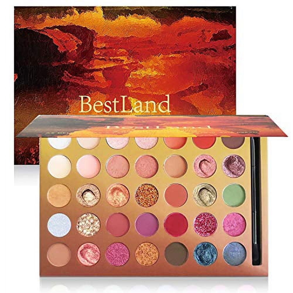 BestLand Pro 35-Color Matte Glitter Eyeshadow Palette - Highly ...