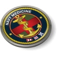 thumbnail image 1 of BestLicensePlateFrames - U.S. Navy Medicine 3D Domed CAR Emblem Badge Sticker Chrome Metal Bezel - Official U.S. Navy Licensed Product, 1 of 6