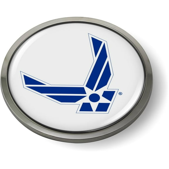 BestLicensePlateFrames - US AIR Force 3D Domed Emblem Badge Car Sticker Metal Chrome Bezel - Official USAF and USSF Licensed Product - Official USAF and USSF Licensed Product