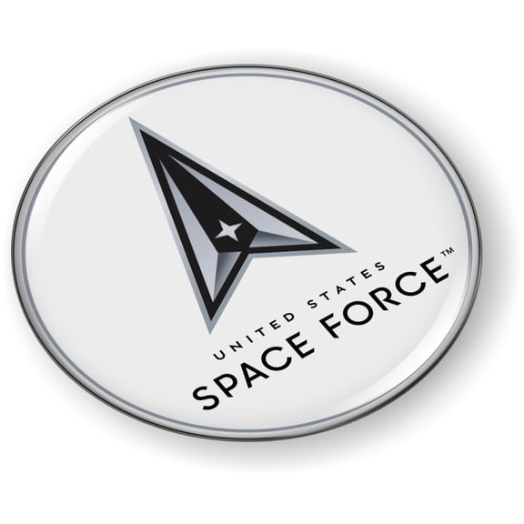 BestLicensePlateFrames - United States Space Force Symbol 3D Domed CAR Emblem Badge Sticker Flexible - Official USAF and USSF Licensed Product