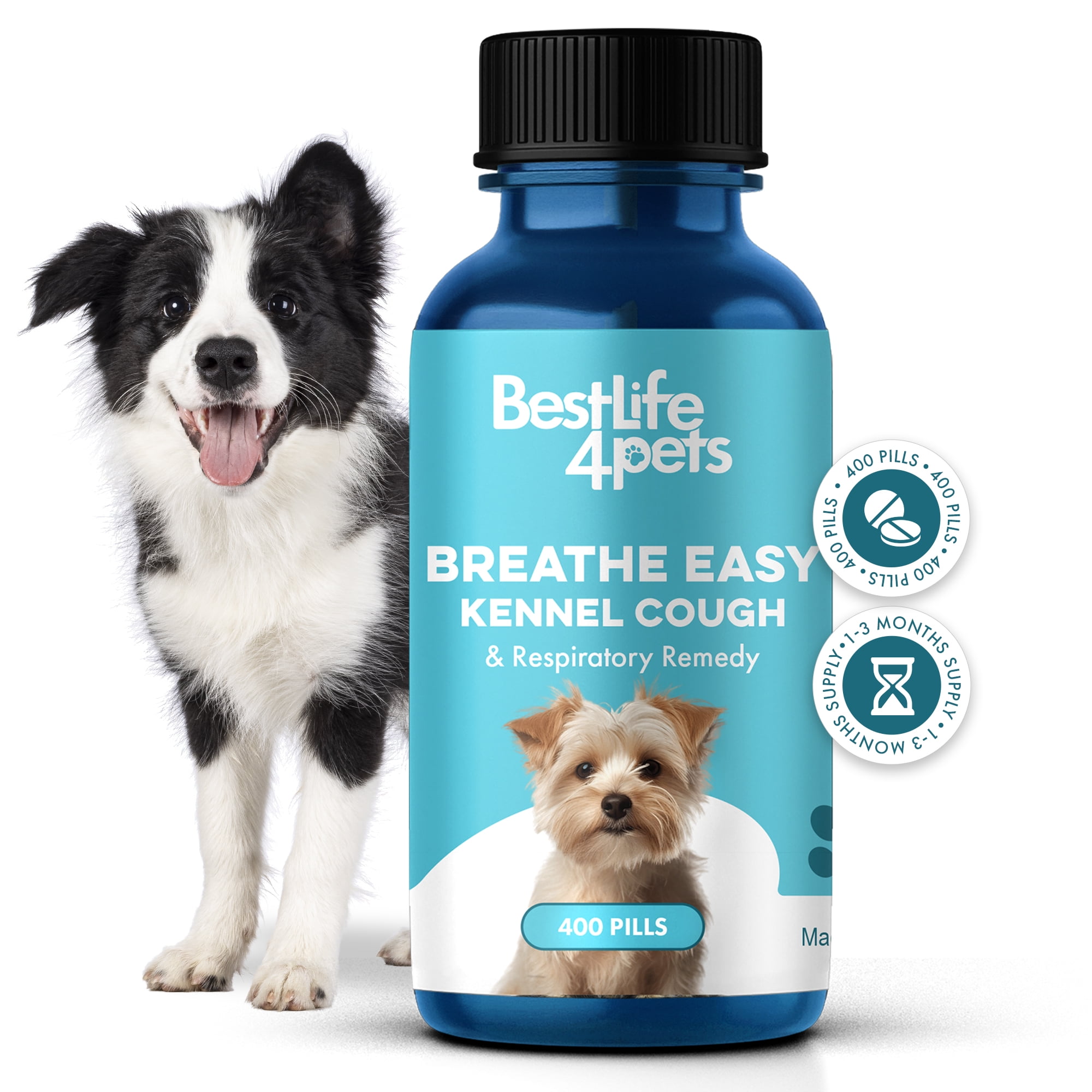 BestLife4Pets Breathe Easy Natural Kennel Cough Respiratory Medicine for Dogs Walmart