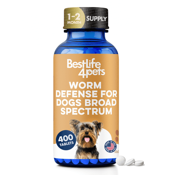 BestLife4Pets Worm Defense for Dogs – Natural Broad Spectrum Supplement to Help Remove Worm Infestations