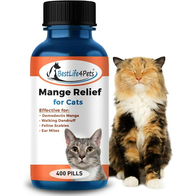 BestLife4Pets Demodectic Mange and Scabies Relief for Cats Natural Anti