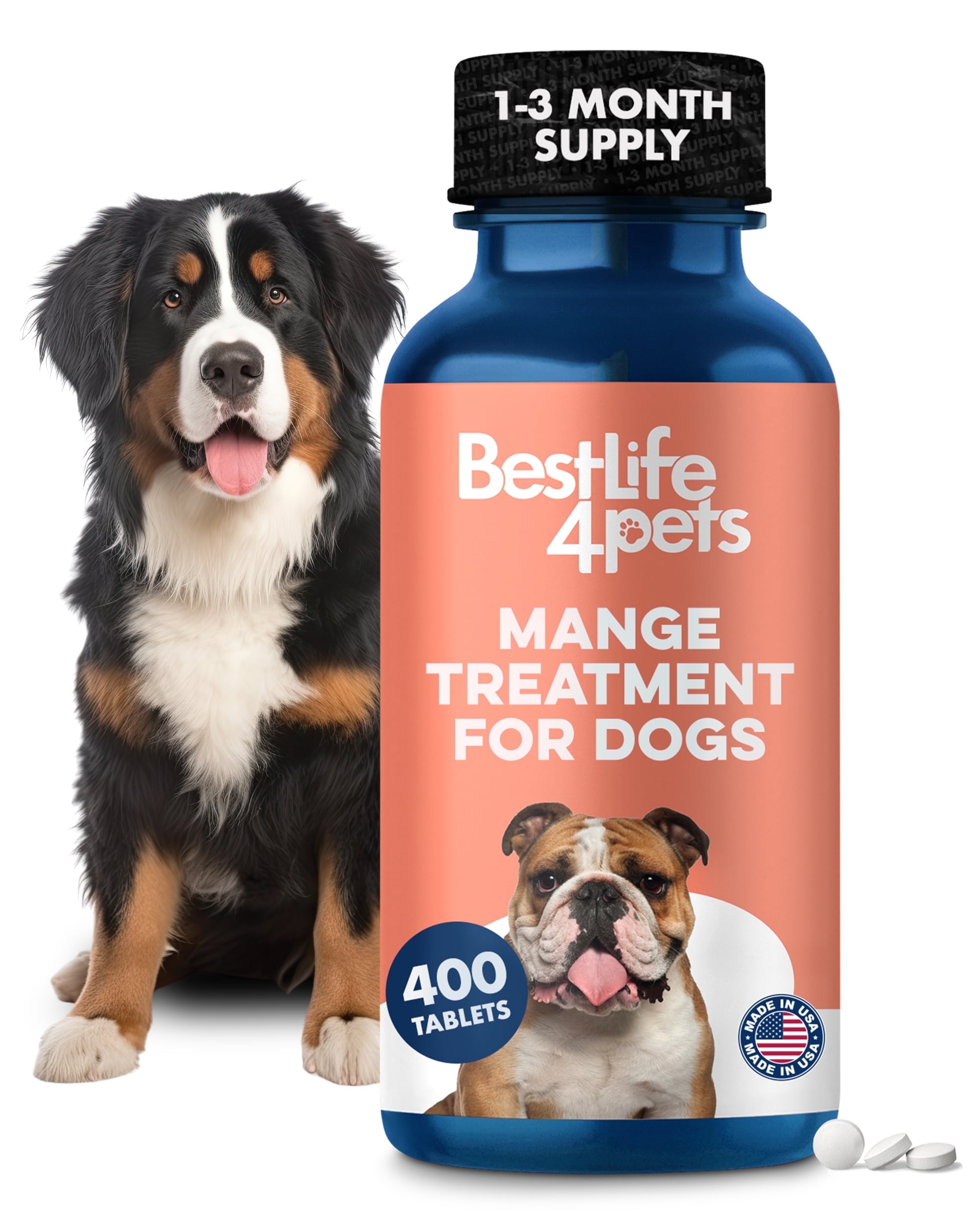 Free Shipping! BestLife4Pets Dog Mange Supplement Natural Mites