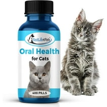 BestLife4Pets Oral Health for Cats Anti-Inflammatory Dental Care Supplement Relief for Stomatitis, Gingivitis & Gum Disease Easy-to-Use Pills
