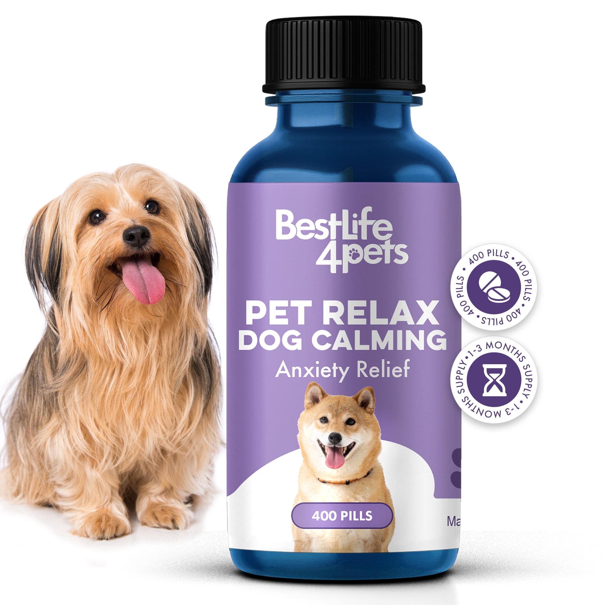 BestLife4Pets Pet Relax Dog Calming Anxiety Relief Natural Pet