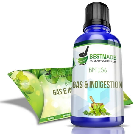 BestMade Natural Products Gas & Indigestion Natural Remedy for Bloating, Nausea, & Heartburn (BM156)