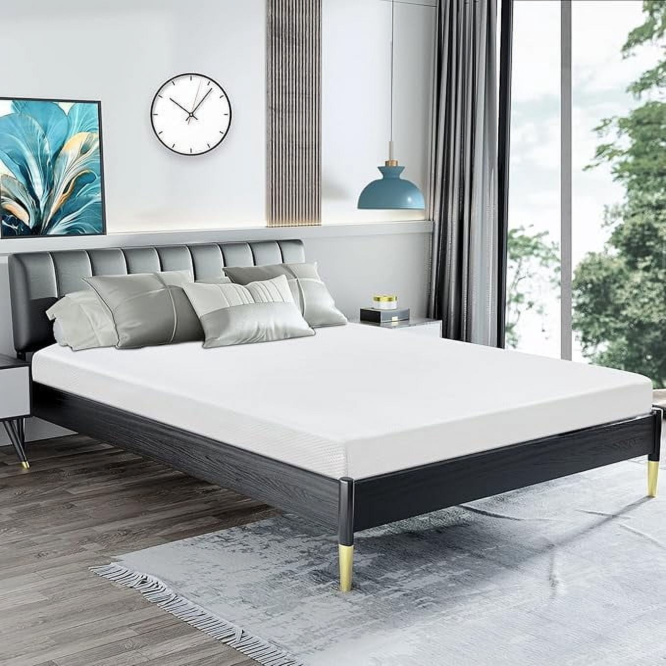 Materasso Queen Size In Memory Foam Gel - 30,5 Cm, Medio Rigido, Per