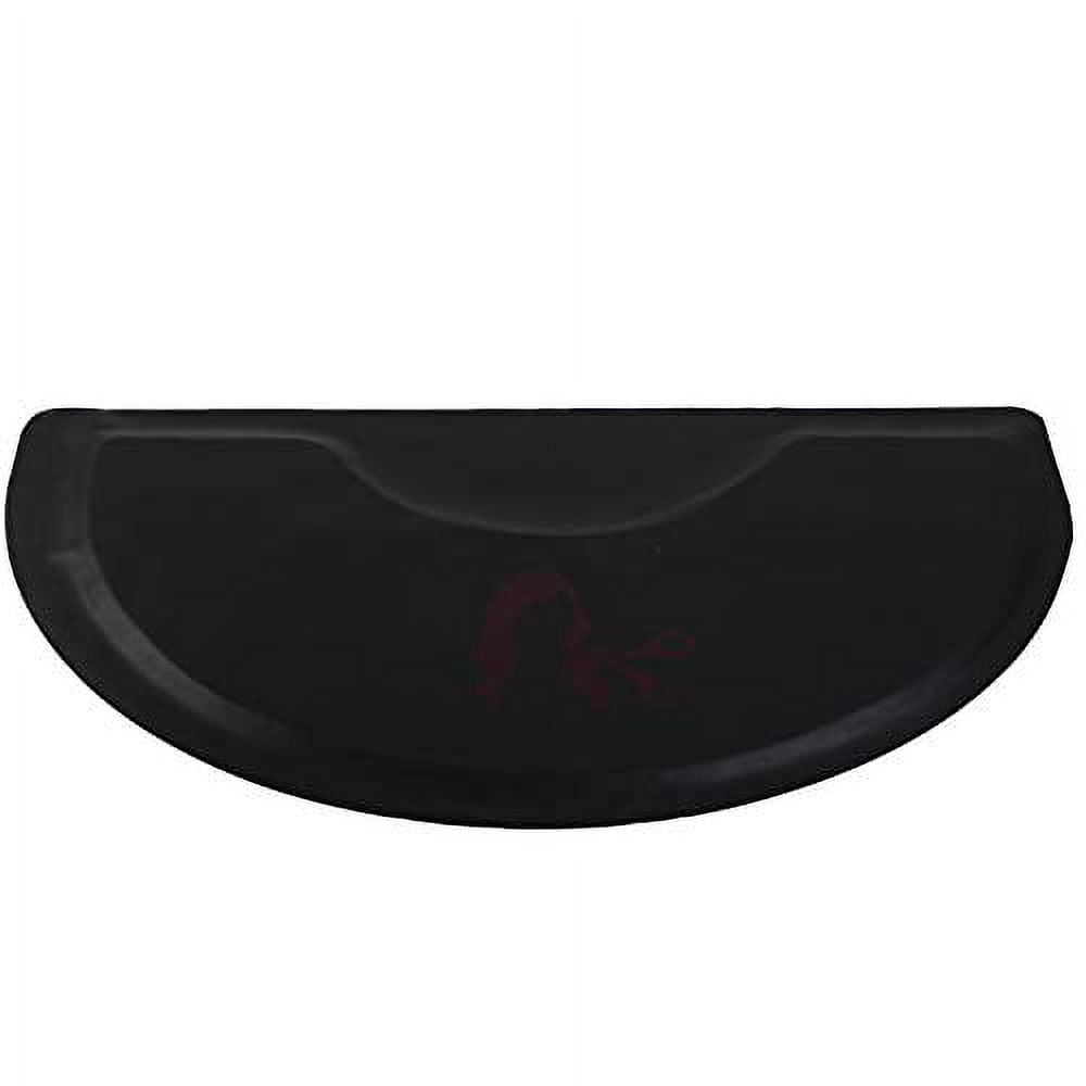 Black Semi-Circular PVC and PU Anti-Fatigue Mat