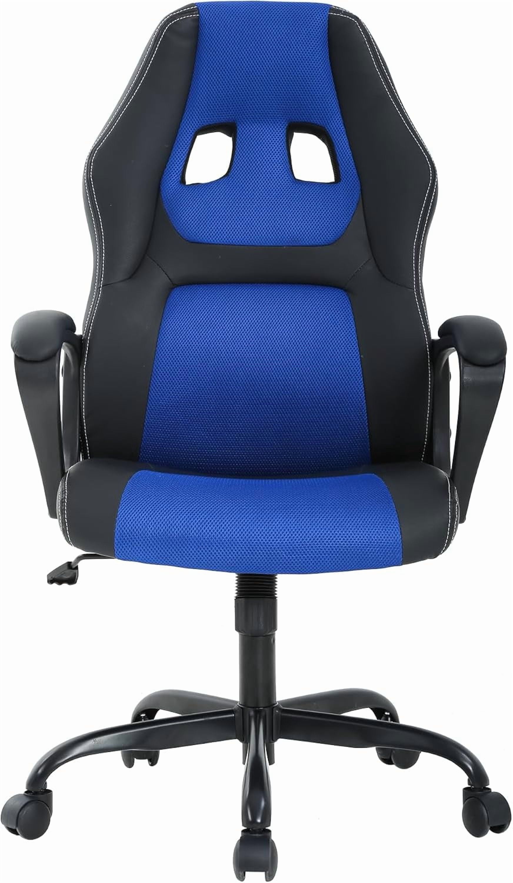 BestMassage Ergonomic Gaming Chair, Lumbar Support, Swivel Rolling for Women, Men(Blue)