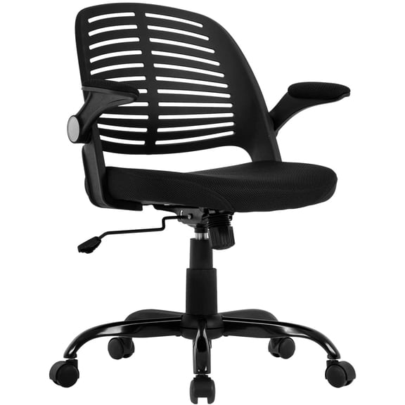 BestMassage Executive Chair with Lumbar Support & Swivel, 250 lb. Capacity, Black