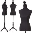 thumbnail image 1 of BestMassage Adjustable Female Dress Form Mannequin 60-67" ABS & Velvet, Black Tripod Stand, 1 of 7