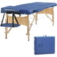 thumbnail image 1 of BestMassage Massage Bed Portable Massage Table 28 Inch Wide Lash Bed Height Adjustable 2 Folding Spa Table with Non-Woven Bag for Spa Footmassage Facial CareSpa Tattoo,Blue, 1 of 7